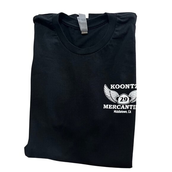 Koontz Mercantile Middletown CA Sasquatch black teal short sleeve t shirt - Picture 4 of 7